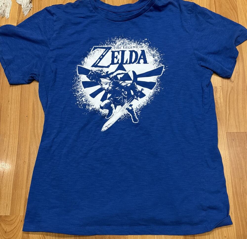 Legend of Zelda T-shirt Blue Adult L 2019